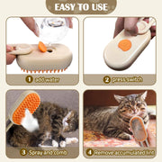 3-in-1 Steam Pet Brush